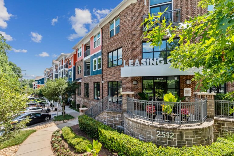 Our Elizabeth Charlotte apartments have a gorgeous front entrance to our leasing office.