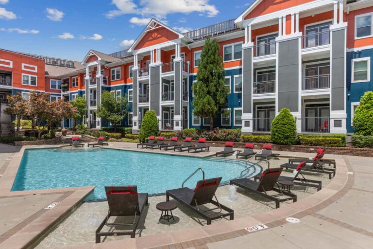 Our Elizabeth Charlotte apartments have a resort-style swimming pool just for our residents.