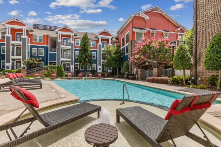 Elizabeth apartments is the place to be in the Summer around our resort-style swimming pool.
